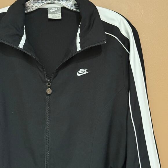 Vintage Nike Jacket Womens Large Black Track Windbreaker 90s Size 12-14 - Picture 4 of 11